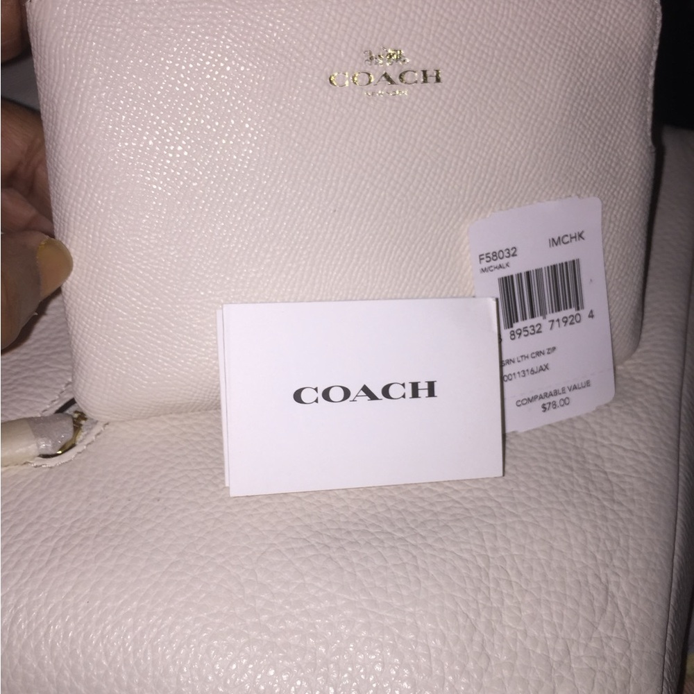 Coach abby purse with matching wallet. Beautiful ivory colored pebble leather.